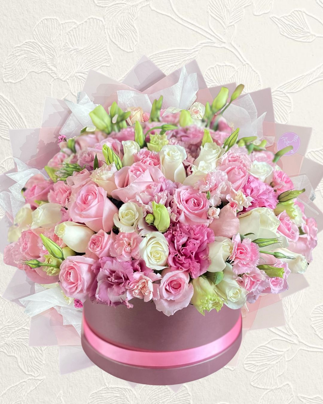 Rosas + lisianthus 